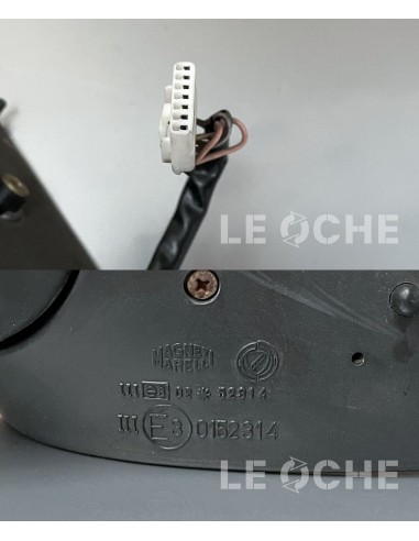 Codici e spina specchietto nero esterno usato per Lancia Y