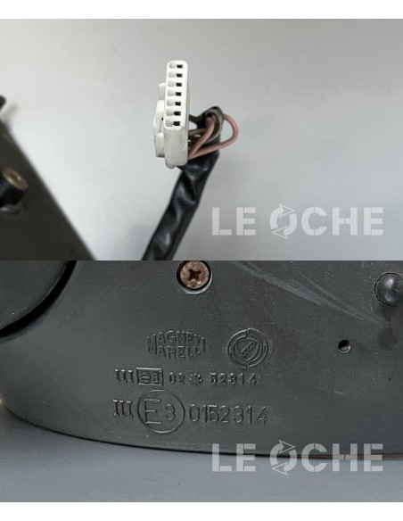 Codici e spina specchietto nero esterno usato per Lancia Y