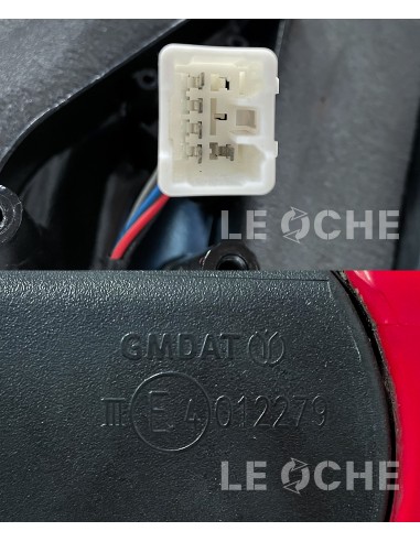 Spina e codici per specchietto lato passeggero usato per Chevrolet Kalos rosso