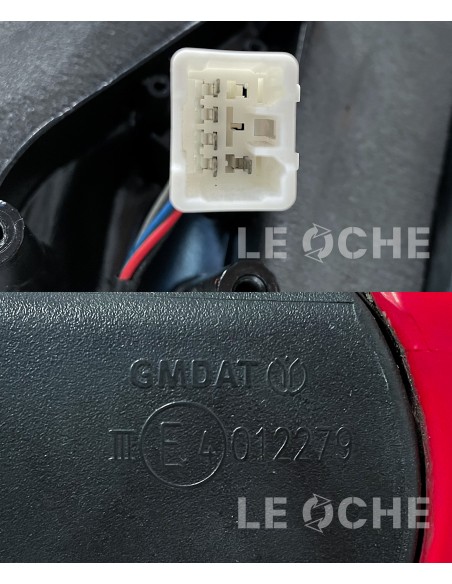 Spina e codici per specchietto lato passeggero usato per Chevrolet Kalos rosso