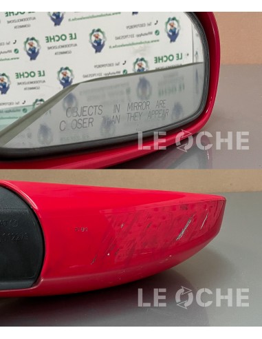 Vetro e dettaglio specchietto lato passeggero usato per Chevrolet Kalos rosso