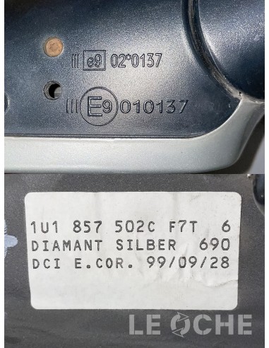 Codici retrovisore esterno lato passeggero per Skoda Octavia