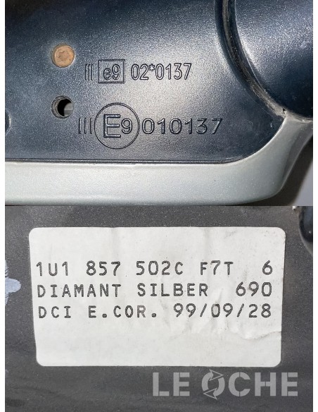Codici retrovisore esterno lato passeggero per Skoda Octavia