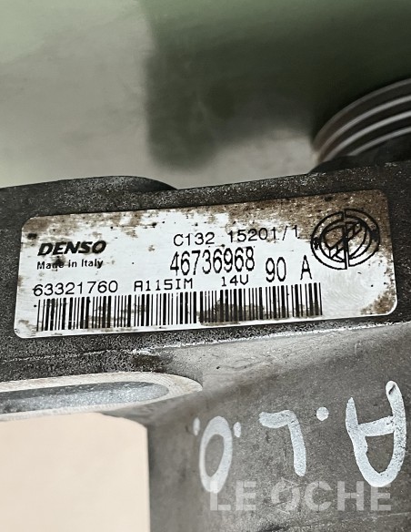 Etichetta e codici dell'alternatore usato per Fiat Seicento