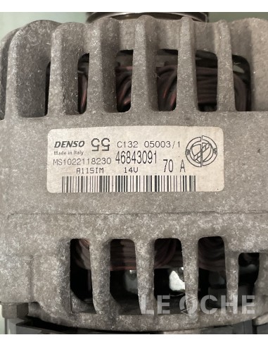 Etichetta e codici dell'alternatore usato per Lancia Y
