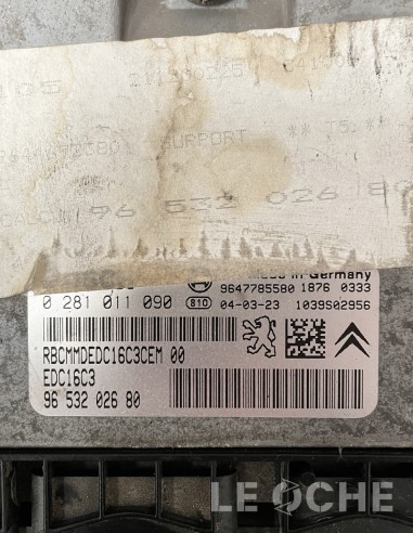 Etichetta e codici usata per Peugeot 307