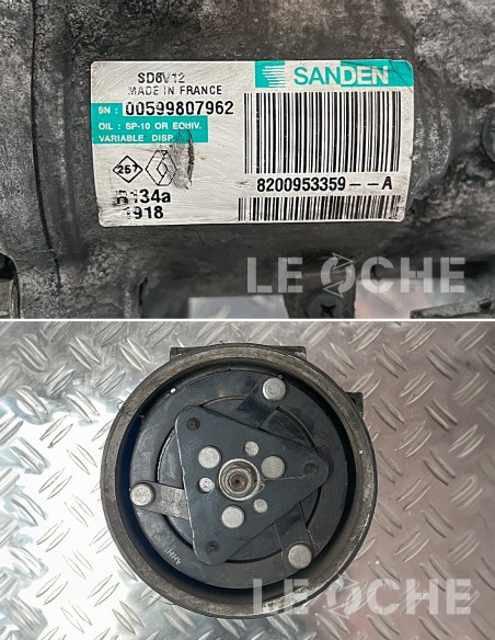 Codici e puleggia del compressore clima usato per Renault Modus