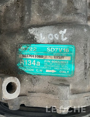Etichetta e codici del compressore clima usato per Alfa Romeo 147