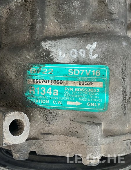 Etichetta e codici del compressore clima usato per Alfa Romeo 147