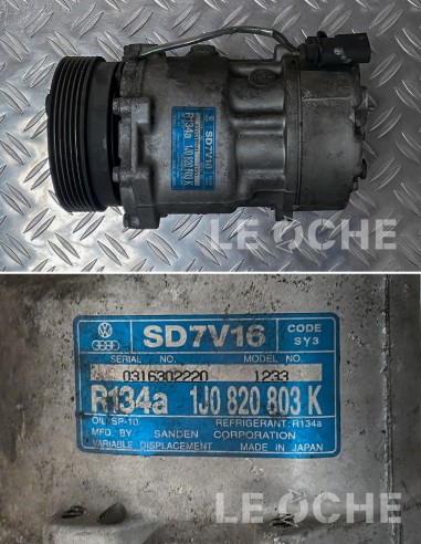 Lato, etichetta e codici del compressore clima usato per Volkswagen New Beetle / Maggiolone