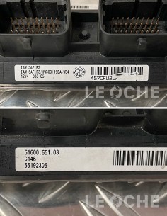 Vista fronte e retro centralina motore usata per Fiat Punto 2 2